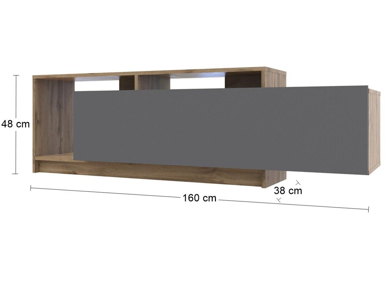 Стінка у вітальню Doros U2 Тахо Графіт ДСП 160х38х48 (41510106) 3