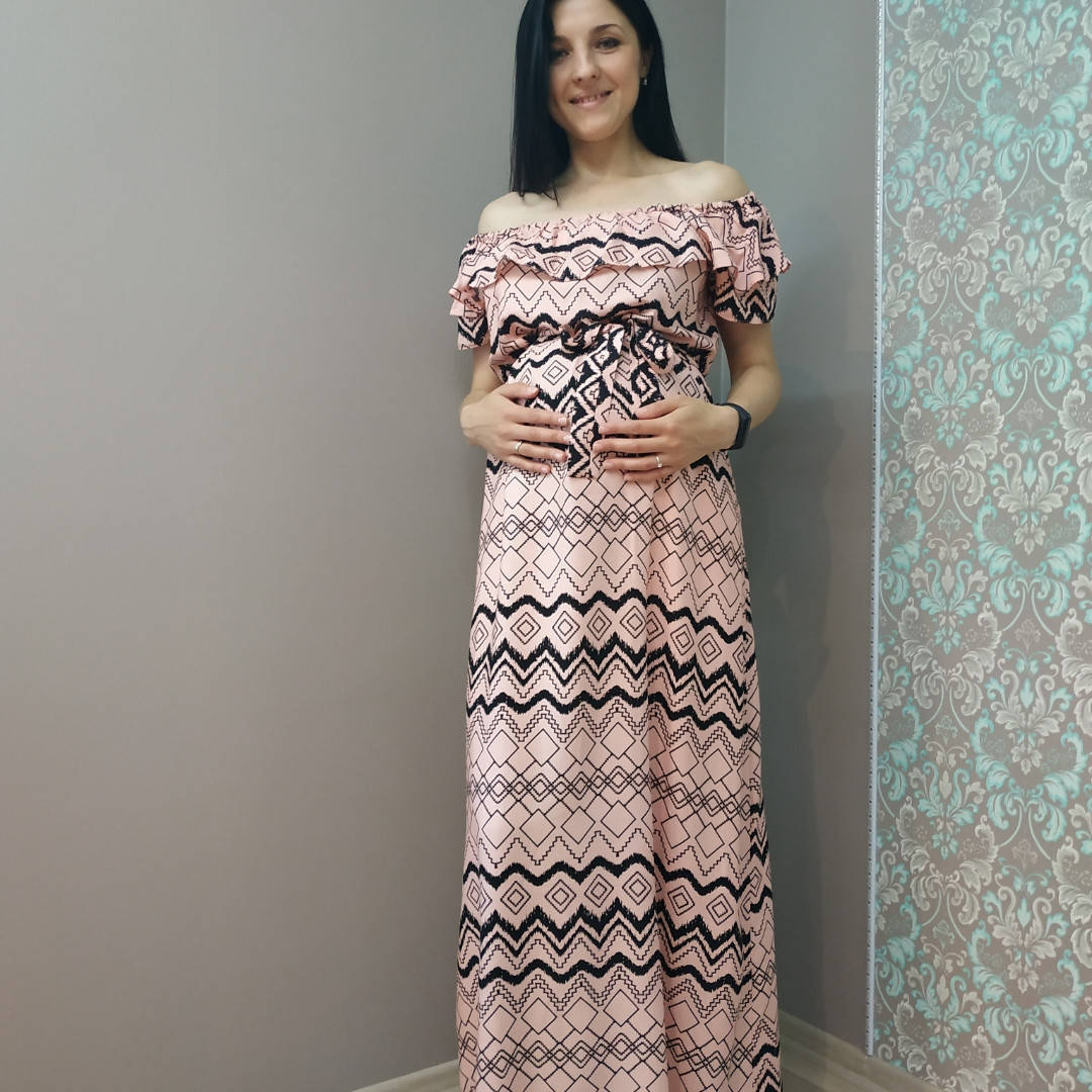 

Длинное платье для беременных 7030 50