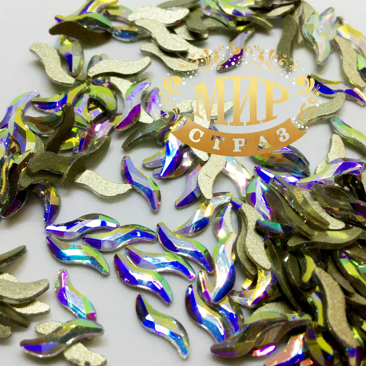 

Стразы для инкрустации (стекло), цвет Crystal AB, размер 2х9мм, цена за 1шт.