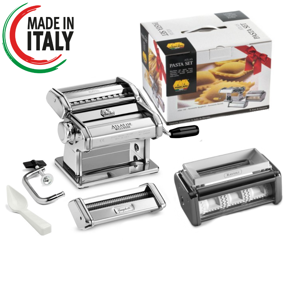 

Marcato Pasta Set — лапшерезка + насадка для пельменей и спагетти — Оригинал!