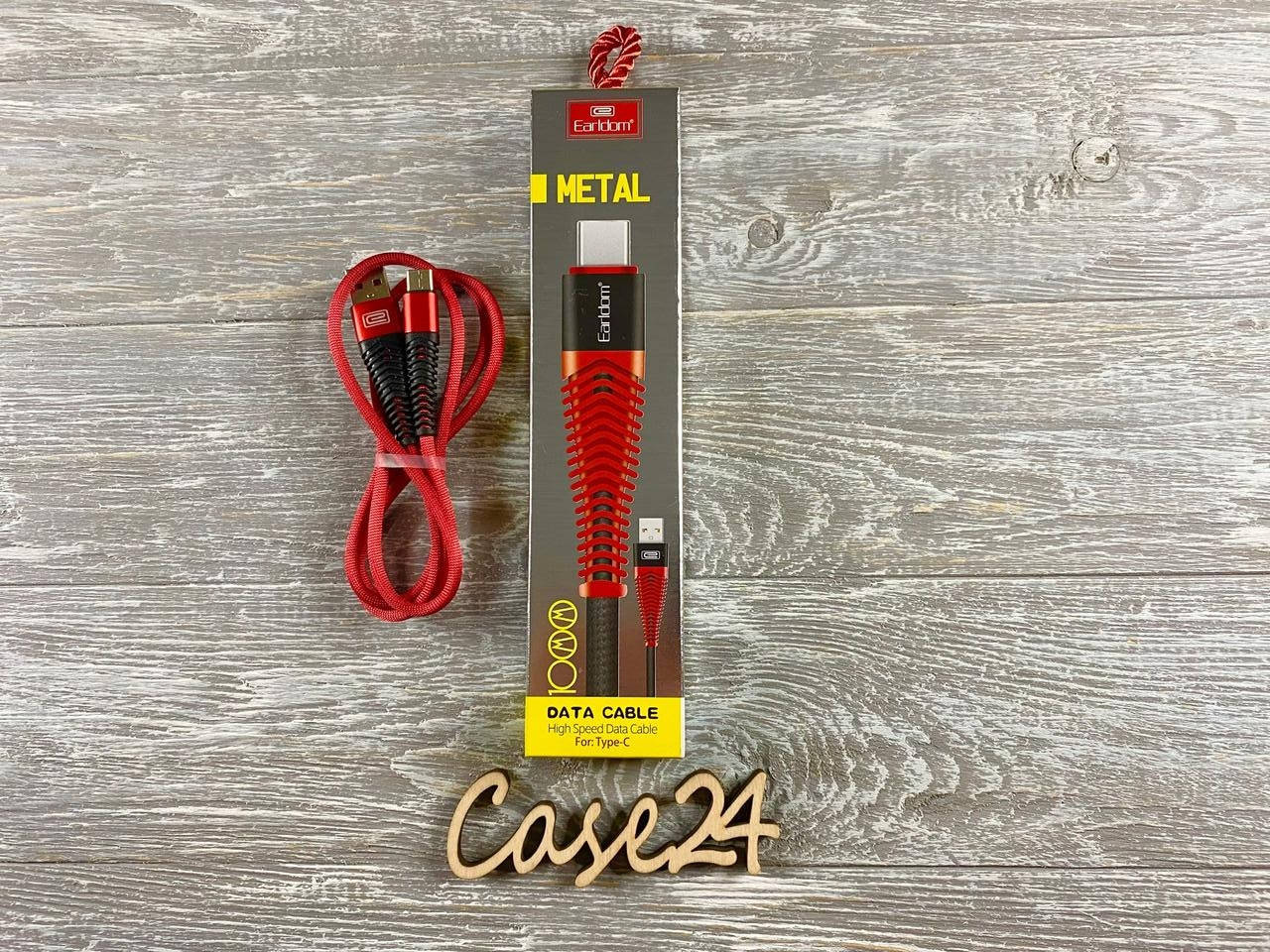 

USB кабель Earldom EC-060 на Type-C (1m), Разные цвета