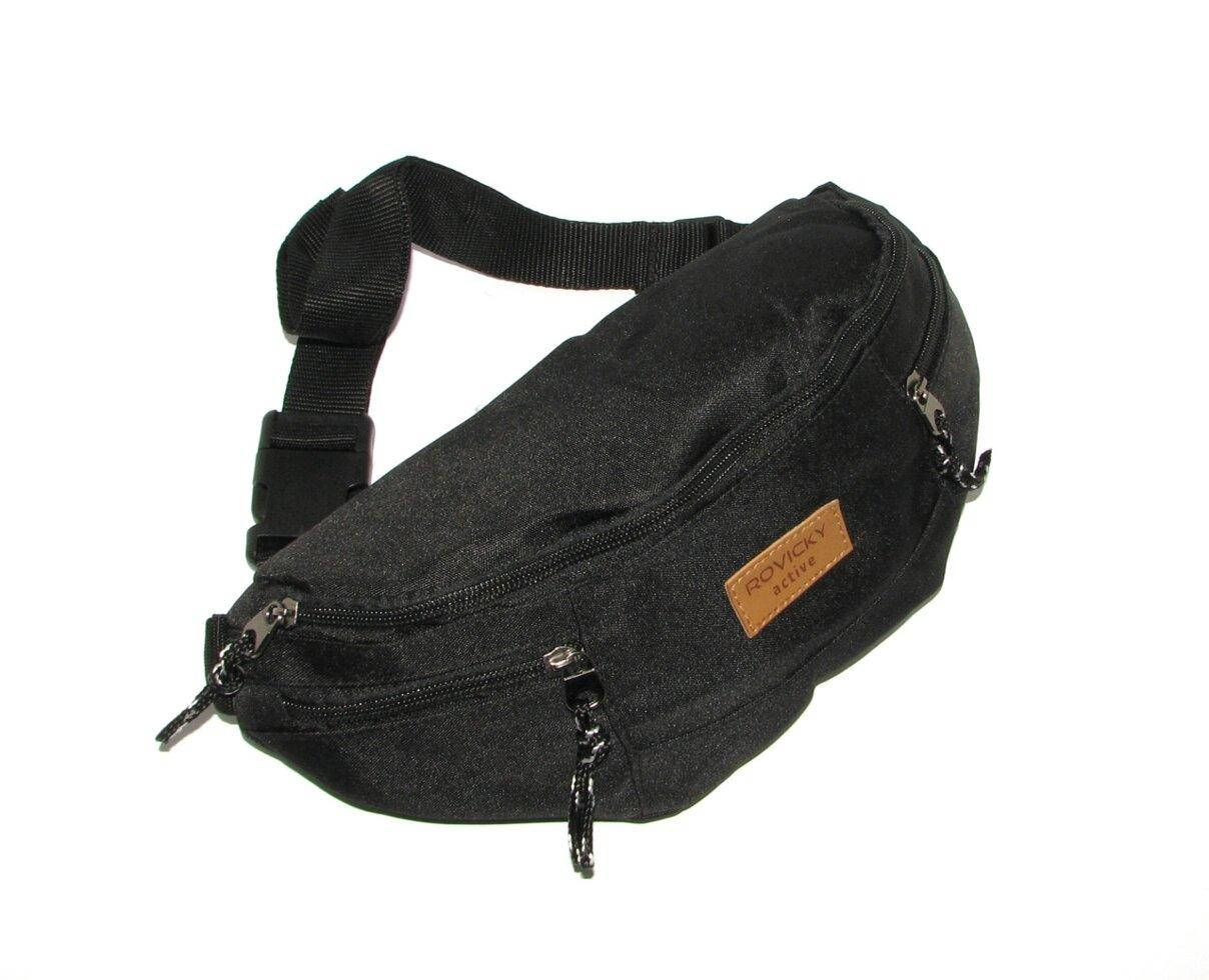 

Сумка на пояс (бананка) Rovicky BAG-WB-01-3965 BLACK, Черный