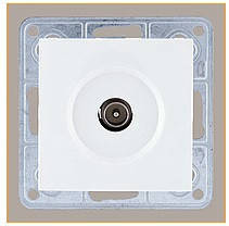 

Розетка телевизионная/спутниковая конечная LXL Tesla белый