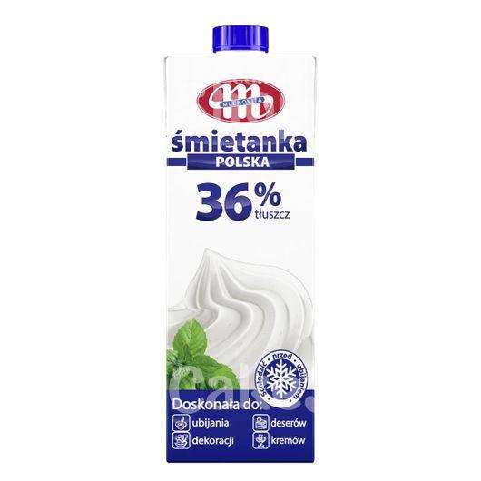 

Сливки натуральные пастеризованные Mlekovita 36%, 1 л