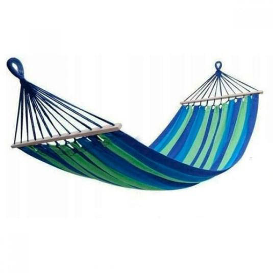 

Гамак гавайский подвесной туристический с планкой 80 см 100*200 синий HA-04
