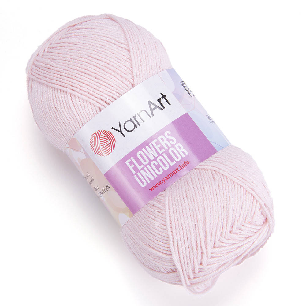 

YarnArt Flowers Unicolor (ЯрнАрт Фловерс Униколор) № 733 нежно-розовый (Пряжа коттон, нитки для вязания)