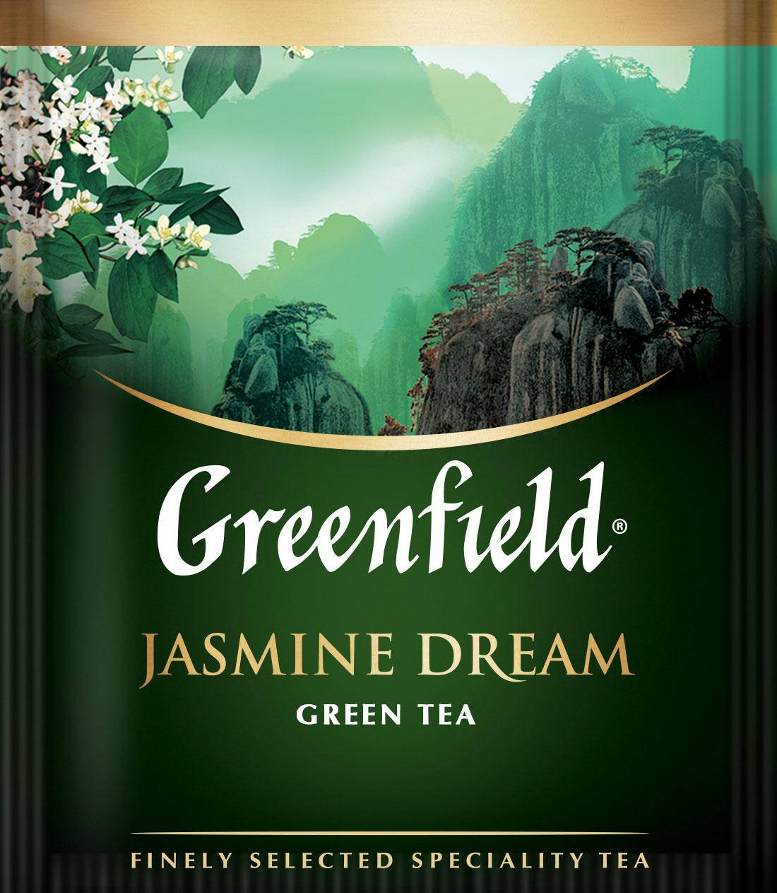 

Чай Гринфилд зеленый с жасмином Jasmine Dream 100 пакетиков ХоРеКа