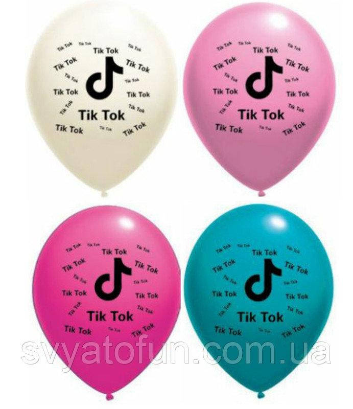 

Латексные воздушные шарики TikTok 12" 4 цвета 10шт/уп Belbal
