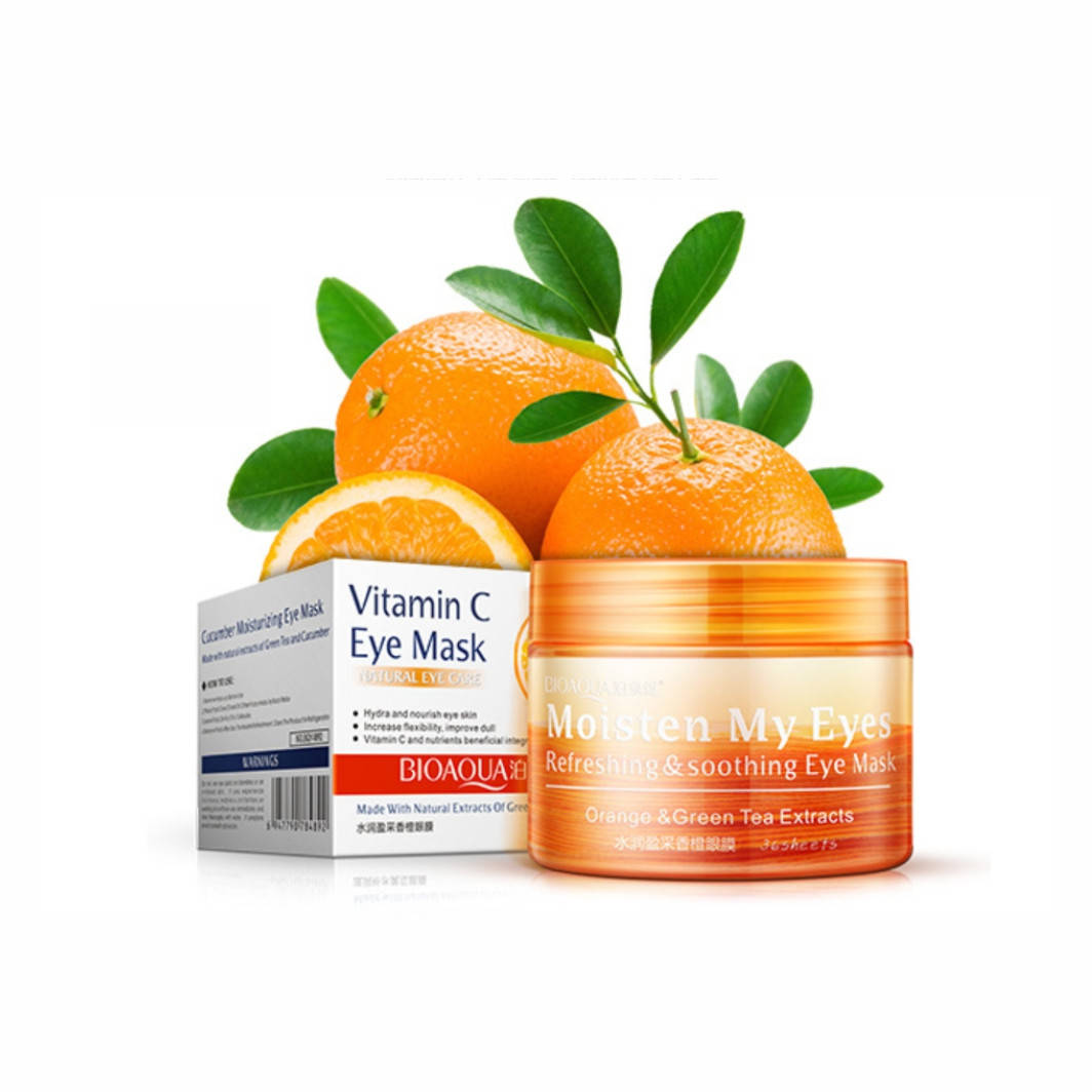 

Патчи с апельсином и зеленым чаем Bioaqua Vitamin C Eye Mask