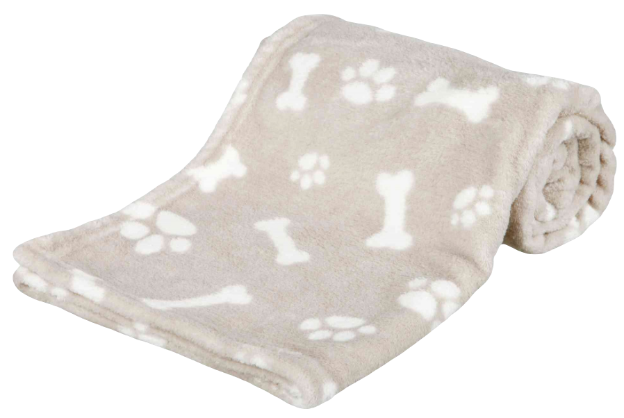 

Trixie Kenny Blanket Подстилка-плед для собак 75×100 см, бежевый лапка/косточка