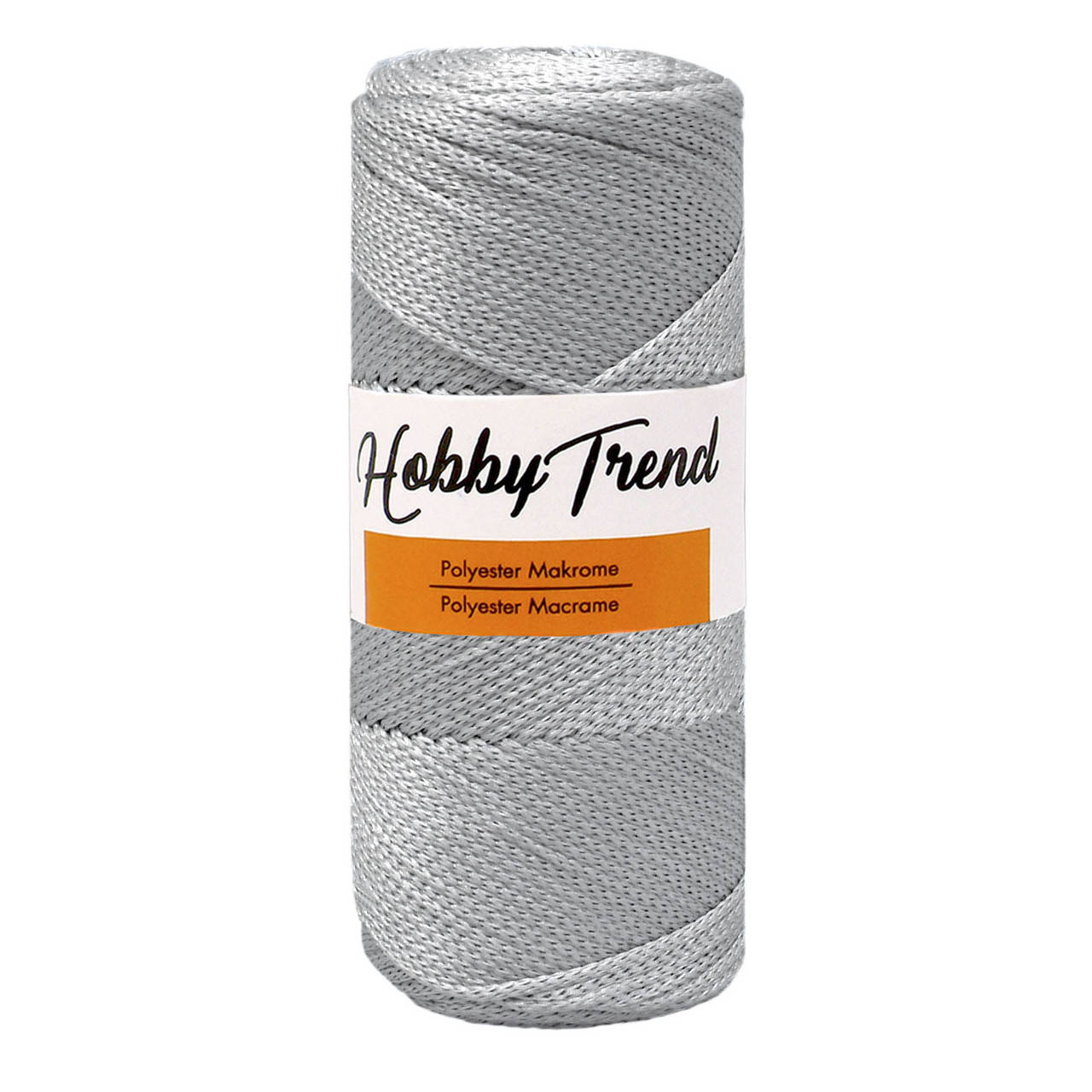 

Шнур поліпропіленовий Макраме Hobby Trend. Сріблястий сірий 200г, 230м, 2-3 мм