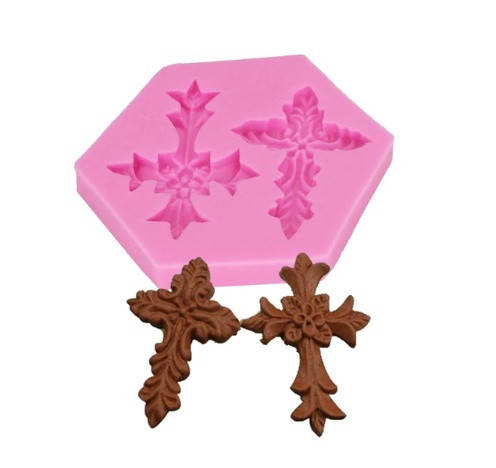 

Молд кондитерский "Два креста" - размер молда 6,5*7,5см, силикон