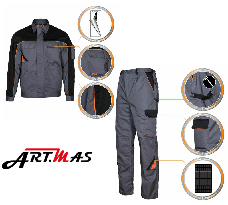 

Спецодежда с Польши,рабочая одежда Art.MaSter® ,спецовка,роба,спецодяг,куртка рабочая демисезон., Серый