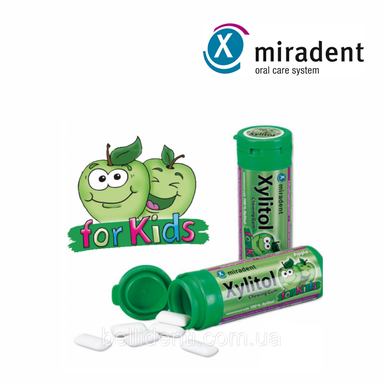 

Жевательная резинка для детей с ксилитом Xylitol For Kids Apple (яблоко), 30 шт.
