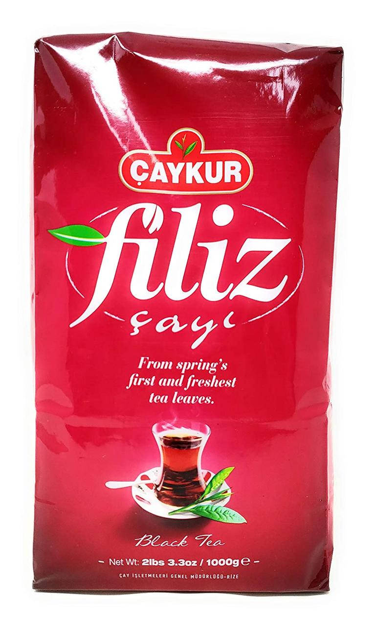 

Турецкий натуральный классический черный чай без ароматизаторов Caykur Filiz Turkish Black Tea 1000 грамм