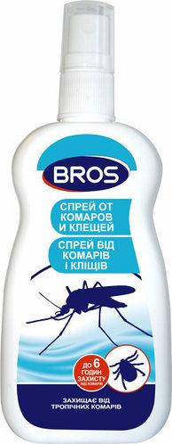 

Брос/ BROS спрей от комаров и клещей, 100 мл — защищает от укусов комаров и клещей