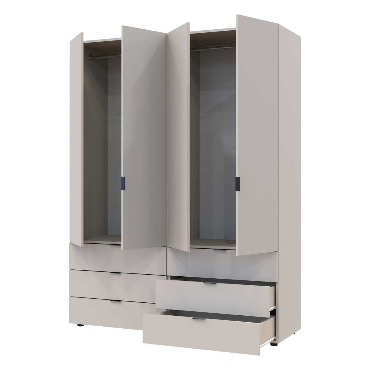 Розпашна Шафа для одягу Doros Гелар комплект Кашемір 2+2 ДСП 155х49.5х203.4 (80737637) 3