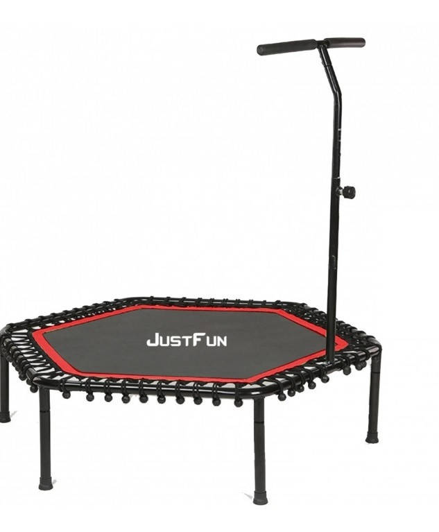 

Спортивный батут для фитнеса с ручкой Just Fun Fitness диаметр 135см красный Red