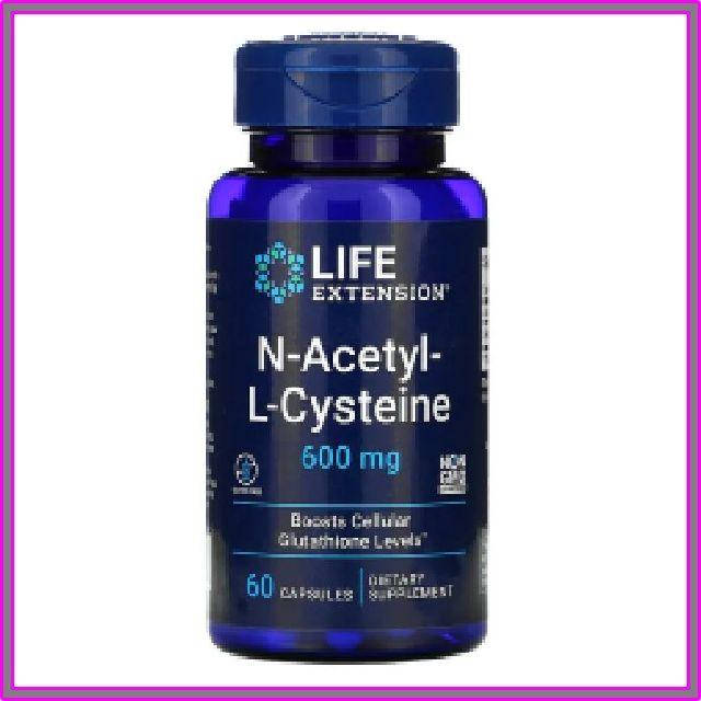 

АЦЦ N-Ацетил-L-Цистеин Life Extension N-Acetyl-L-Cystein Ацетилцистеин Регуляторы детоксикации NAC 60 капсул