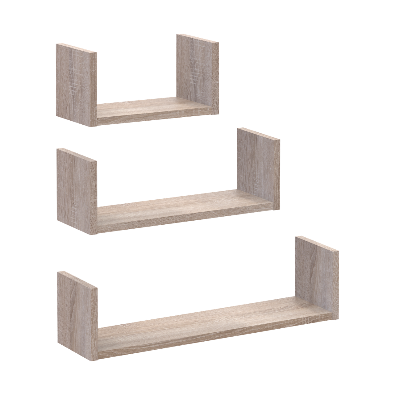 Комплект полиць Doros Філ Дуб Сонома 3 шт 30/45/60х15х15 (41516081) 6