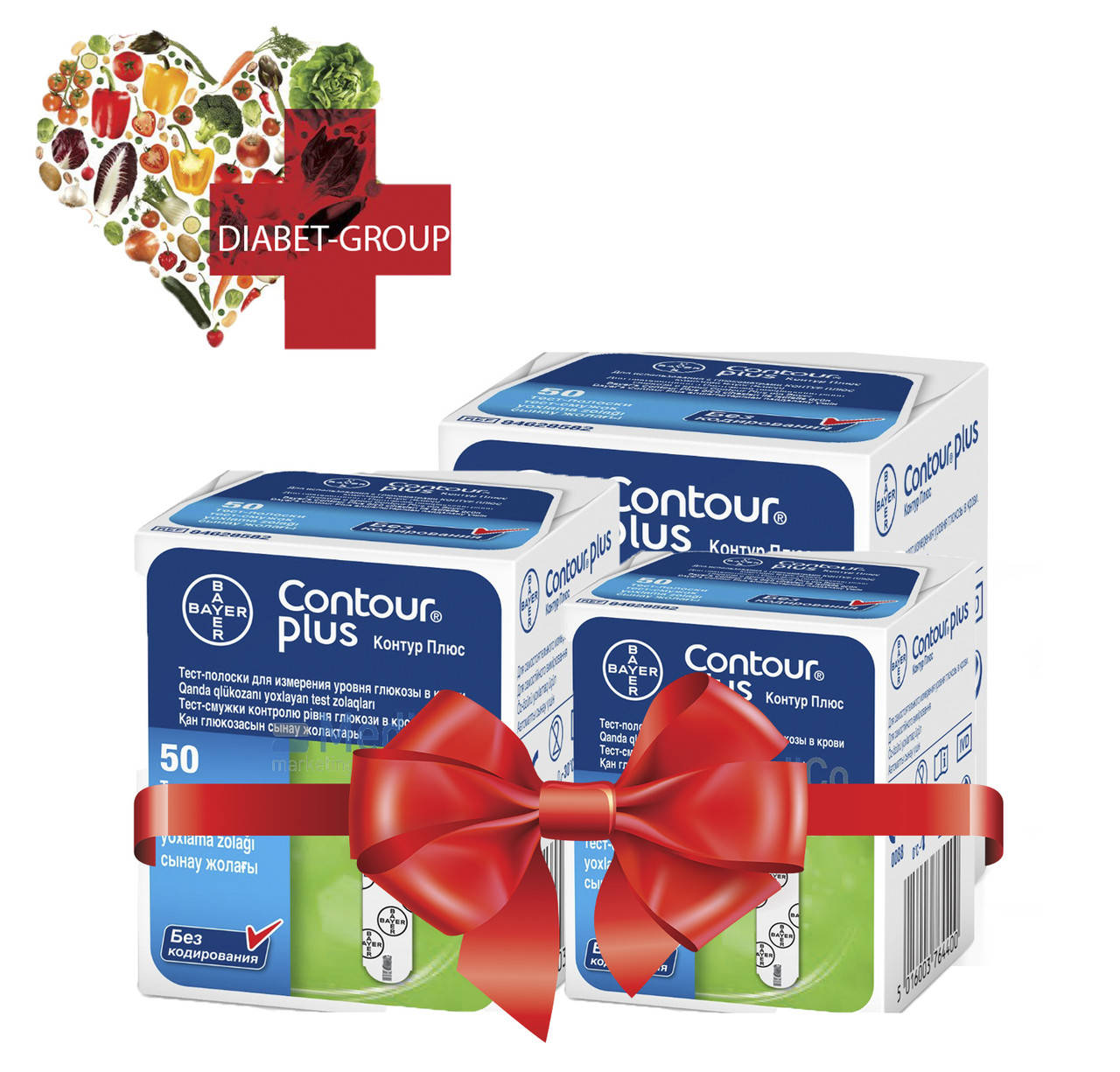 

Тест-полоски Контур Плюс (Contour Plus) 50 шт 3 упаковки