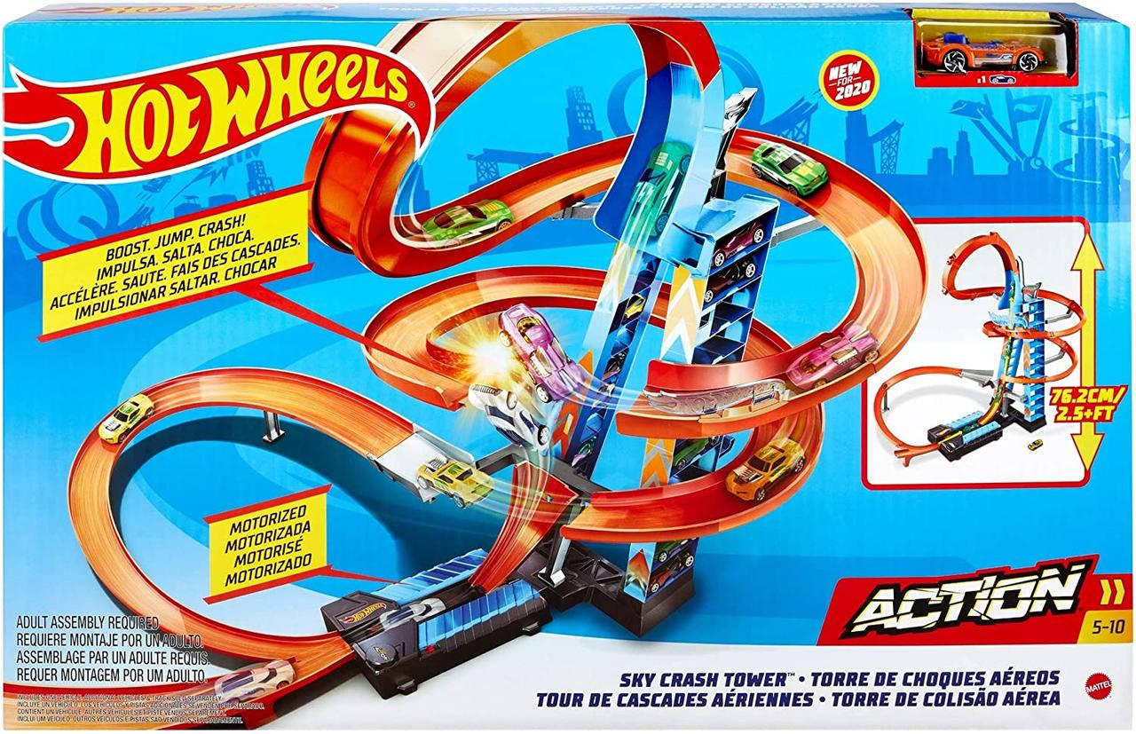 

Трек Хот Вилс Небоскреб Падение с Башни Hot Wheels Sky Crash Tower Track Set