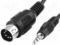 

Кабель 5 pin DIN на штекер jack 3,5 стерео, длина 1,2 метра
