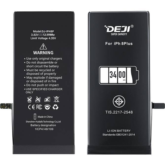 

УСИЛЕННЫЙ АККУМУЛЯТОР DEJI APPLE IPHONE 8 PLUS 3400 MAH (ДЛЯ IPHONE 8 PLUS A1864)