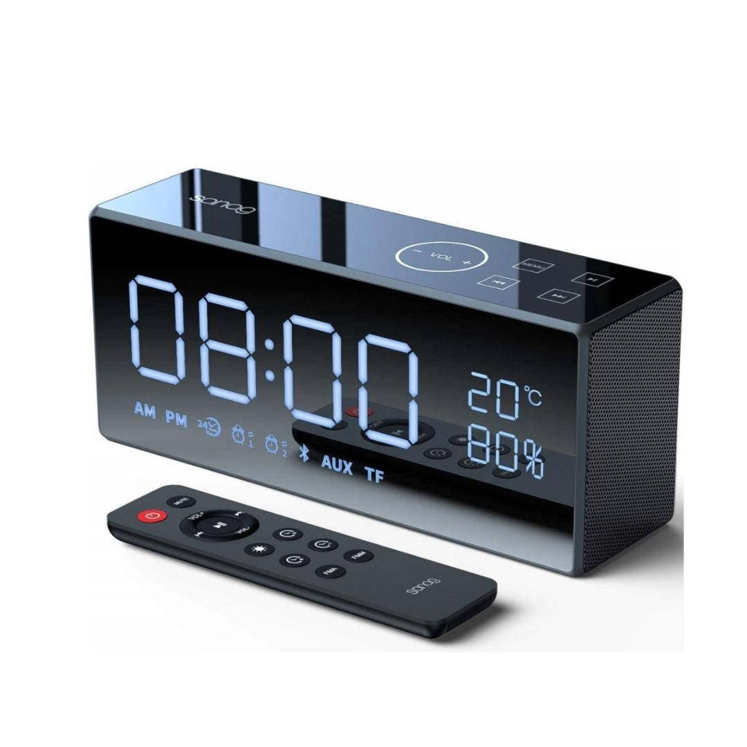 

Настольные электронные часы с Bluetooth колонкой и Fm радио.