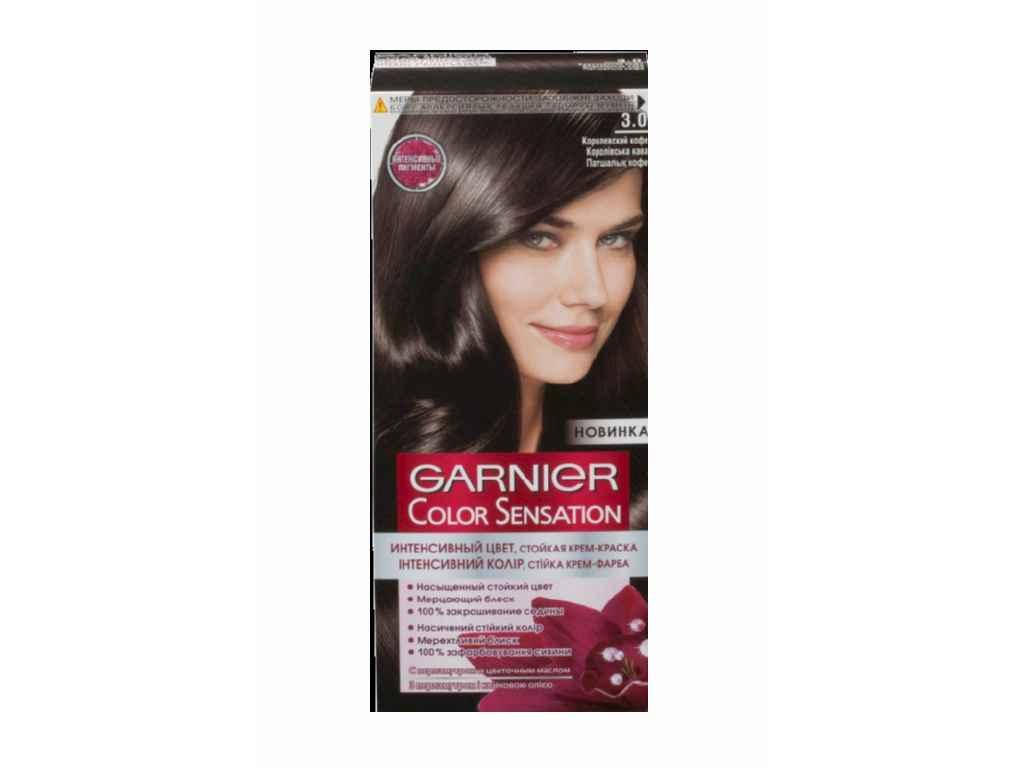 

Крем-фарба стійка Королівська кава Color Sensation (тон 3.0) ТМ GARNIER