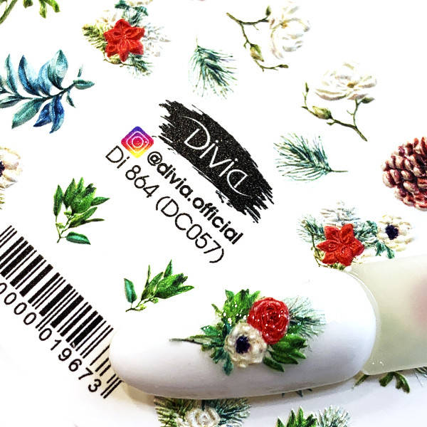 

Divia Наклейки цветные "3D" Di864 №DC057