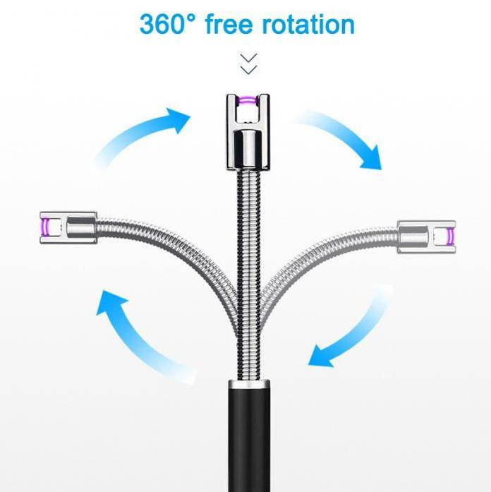 

Универсальная гибкая кухонная импульсная USB зажигалка для плиты