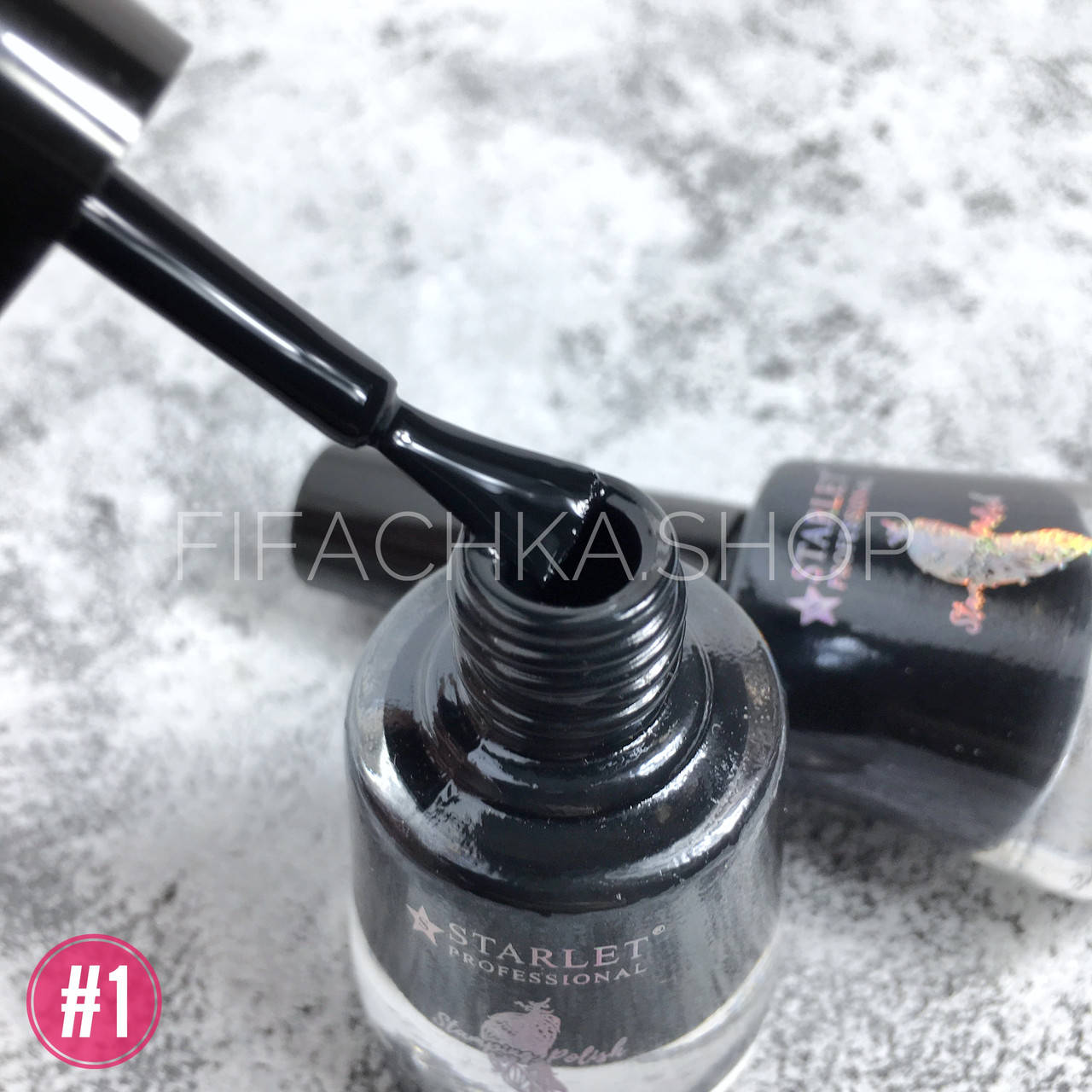 

Лак для стемпинга Starlet Professional 7 мл №01 черный