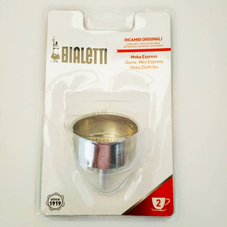 

Воронка для гейзерных кофеварок Bialetti алюминиевые модели оригинальная упаковка, на 2 чашки 5,2 см