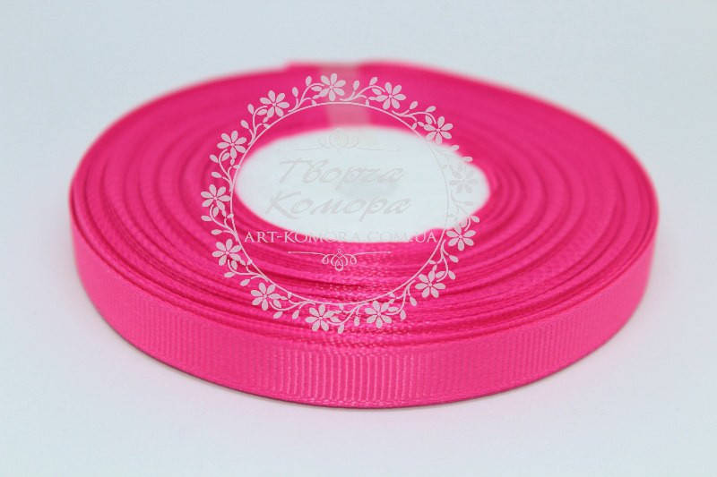 

Лента репсовая 0,9 см, ярко-розовая