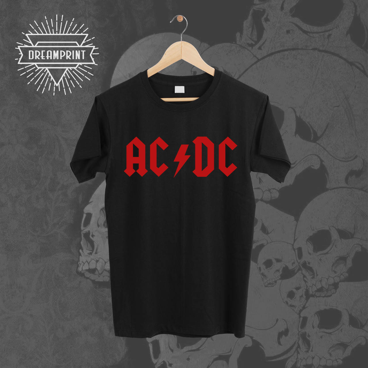 

Футболка AC DC, DTG друк, 100% бавовна
