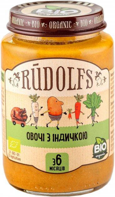 

Rudolfs Органическое Пюре мясо-овощное Овощи с Индейкой 6м+ (190г)