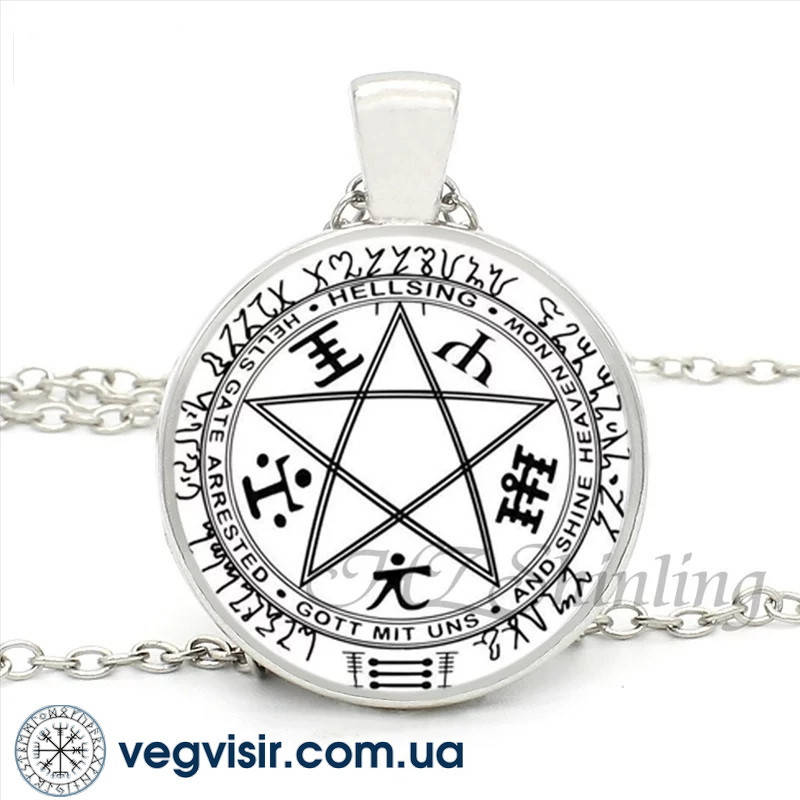 

Кулон Пентаграмма черная ловушка демона Оберег амулет талисман подвеска Унисекс