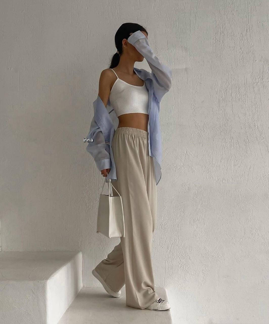 

Свободные брючки из высококачественного софта, женские штаны, свободные женские штаны.