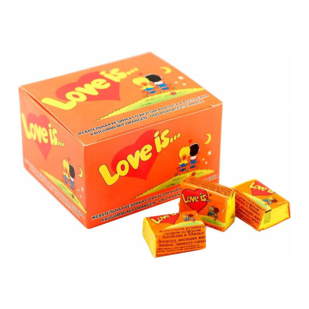 

Упаковка жевательной резинки Love is Апельсин-Ананас 100 шт