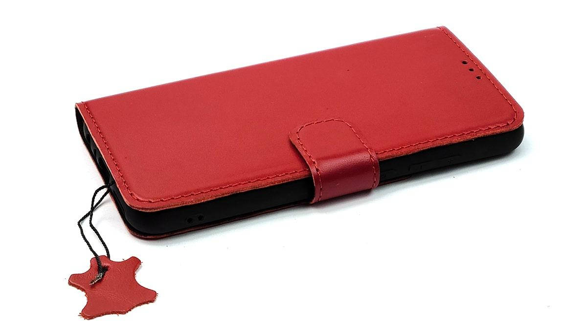 

Чехол книжка Mavis для Xiaomi Redmi Note 8 из натуральной кожи Красный