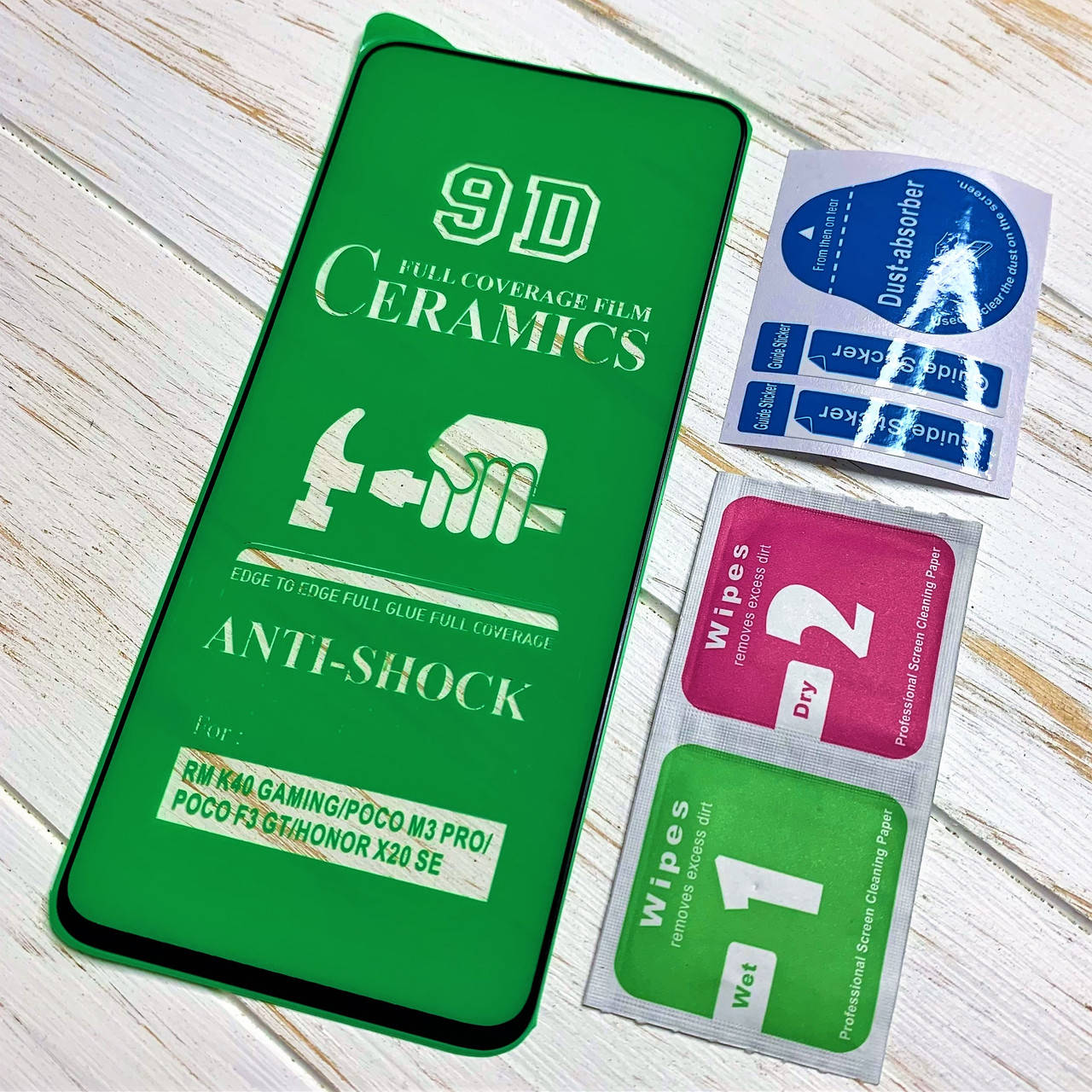 

Керамическое защитное стекло для Xiaomi Poco M3 Pro Ceramic чёрное, Прозрачный