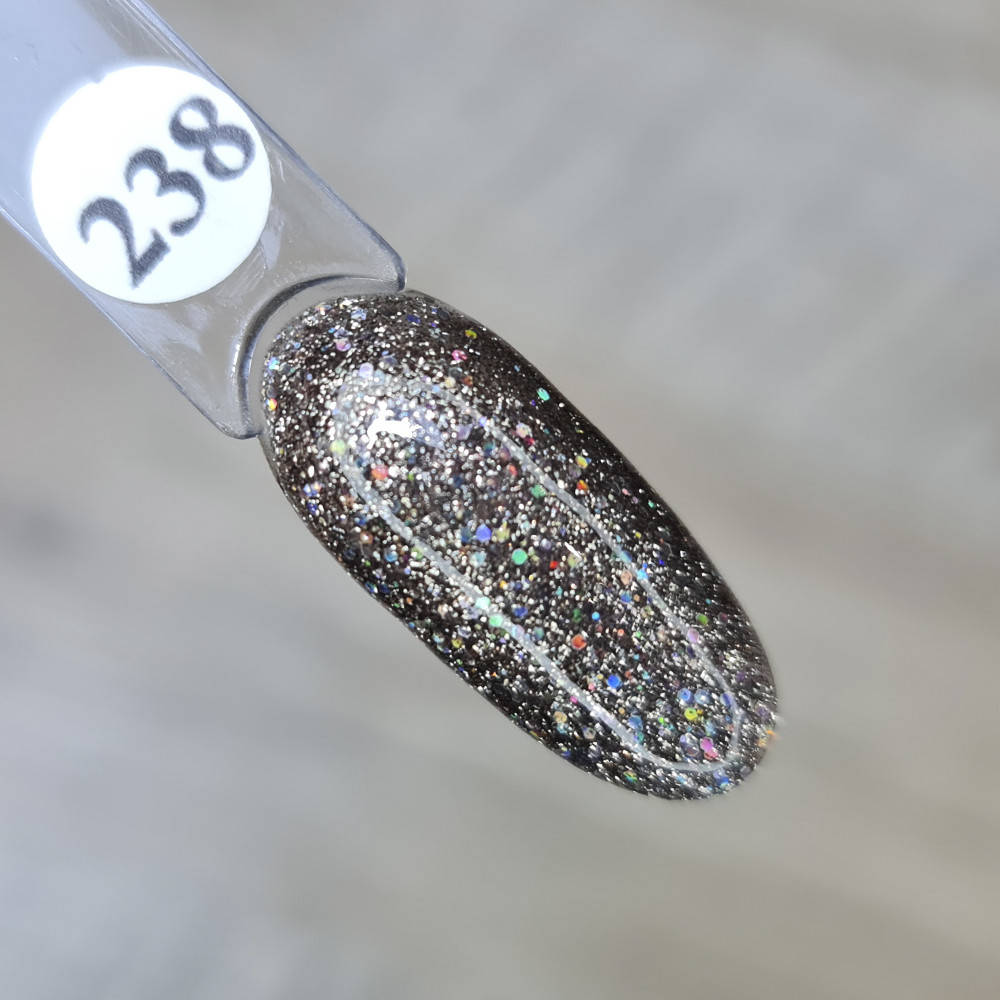 

Гель лак для ногтей Sweet Nails серый с галограммой №238 8мл Польша