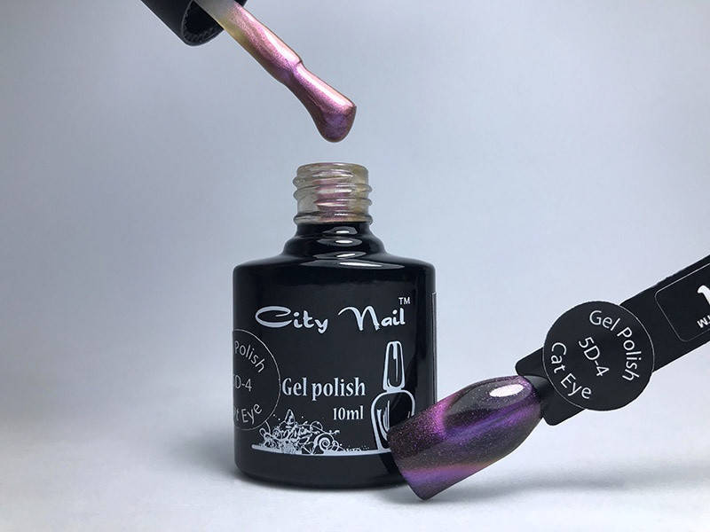 

Гель-лак Кошачий глаз 5 D №4 City Nail сиреневый 10мл