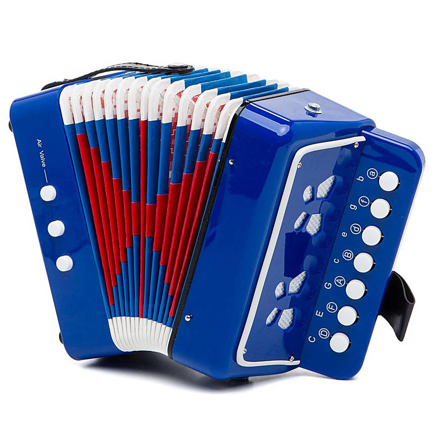 

Гармошка детская, как настоящая Крокодил Гена 18 см. Работает от движения мехов, синяя 6429/133 игровая