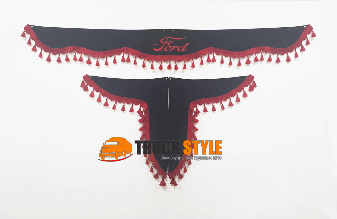 

Ламбрекен на лобовое скло + 2 угокли FORD ФОРД ( ламбрекены, шторы в кабину)