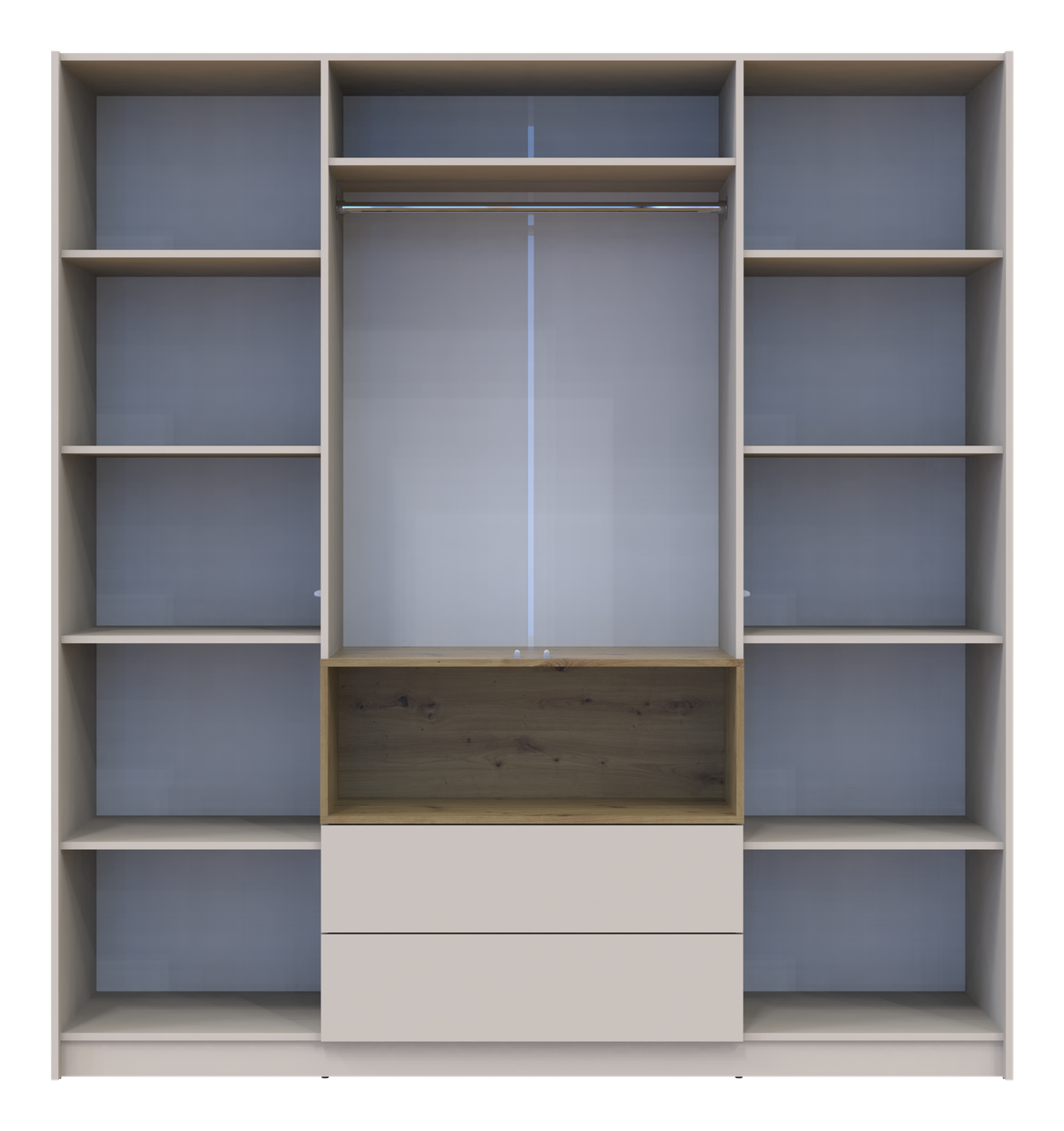 Шафа для одягу з нішею Doros Дейл Кашемір/Дуб Артізан 4 ДСП 206х52х220 (80737727) 3