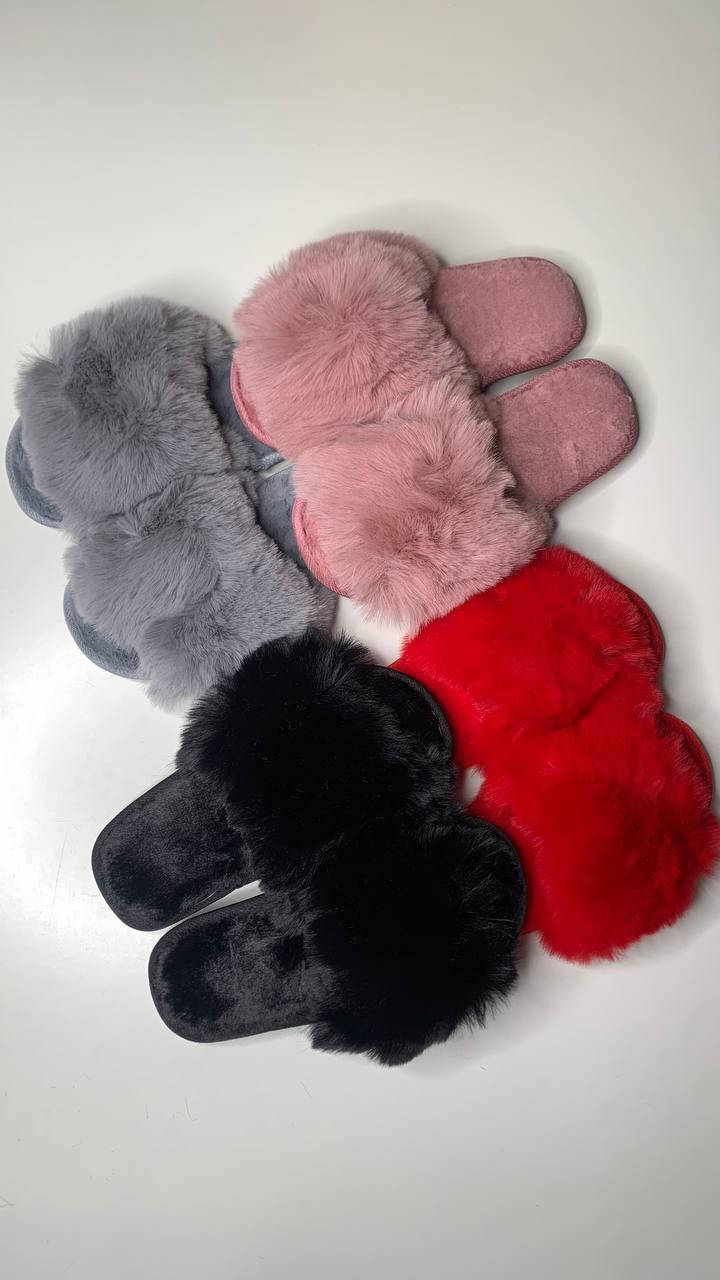 

Тапочки жіночі, тапки женские, тапки мех, жіночі тапки, жіночі тапочки, Красный