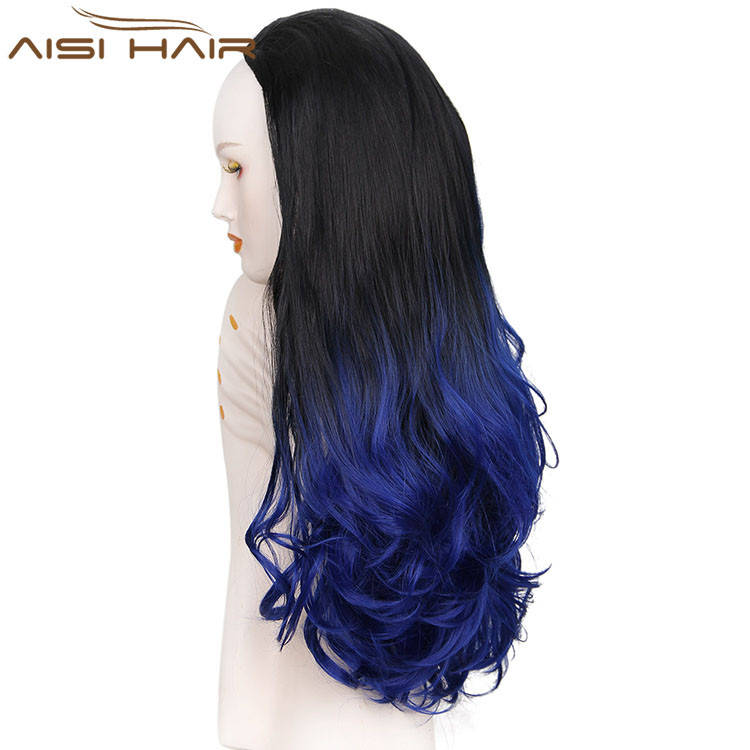 

Полупарик накладка омбре чёрно-синий.