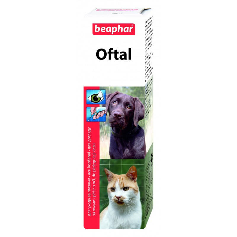 

Средство для чистки глаз для собак и кошек (Oftal) 50 мл Беафар / Beaphar